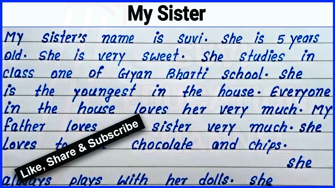 my best friend is my sister essay