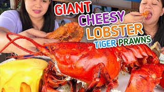 GIANT CHEESY LOBSTER, TIGER PRAWNS, GRILLED TUNA By Dingalan Seafood Restaurant Tagaytay Branch