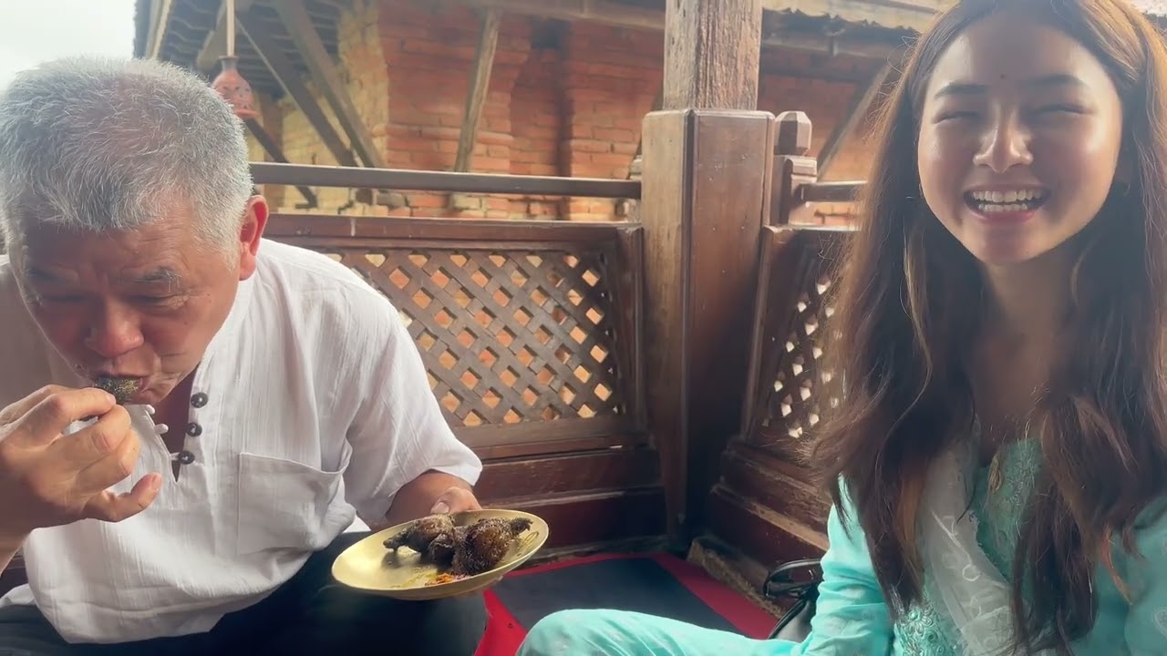 Yisha with Kaka Simon and Raju