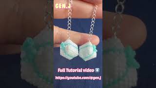 Cube Peyote Stitch Easy Tutorial⬆️ #jiu #shorts #tutorial #diy #handmade #jewellery #beading #craft