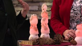 Candle Impressions 10 Stacked Winter Flameless Candle w/ Timer with Jane Treacy