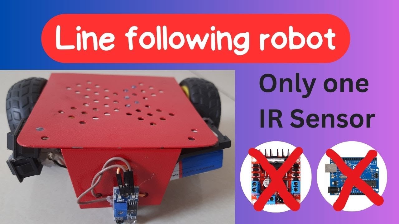 DIY Line following robot with no Arduino no motor driver with only 1 IR ...