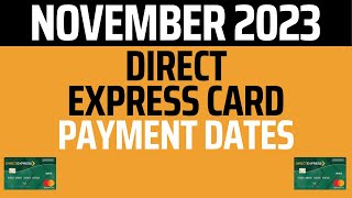 NOVEMBER 2023 DIRECT EXPRESS CARD Deposit Dates - (For Social Security, SSI & SSDI)