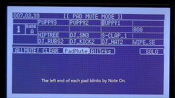 Note On indicator (Track Mute) MPC1000&MPC2500