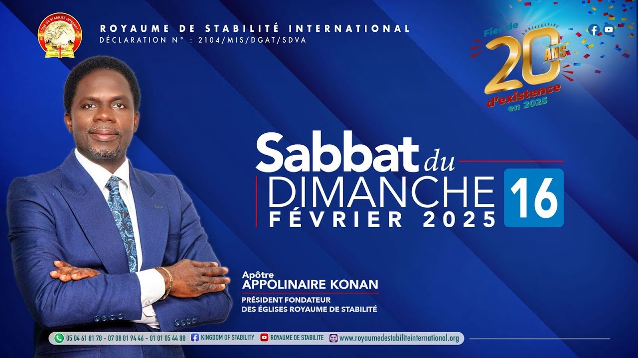 BIENVENUE A NOTRE CULTE DU DIMANCHE 16 FEVRIER 2025 - YouTube