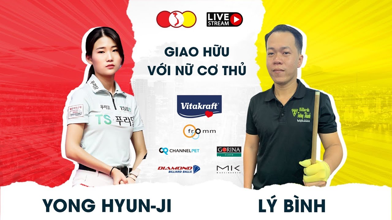 Nữ cơ thủ PBA:Yong Hyun-Ji -  Lý Bình. Billards Carom 3 C