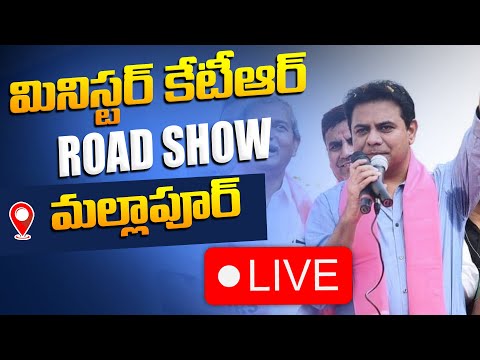 KTR LIVE : Minister Sri. KTR Participating In Road Show At Mallapur | KTR Election Campaign #ktr #brs #mallapur Thank you for ... - YOUTUBE