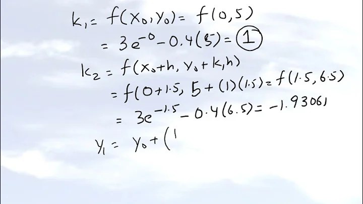Chapter 08.03 Runge Kutta Second Order Method of Solving Ordinary Differential Equations - Example