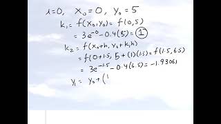 Chapter 08.03 Runge Kutta Second Order Method of Solving Ordinary Differential Equations - Example