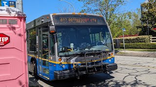Translink CMBC 9677 on the 404 Four road (to Riverport)