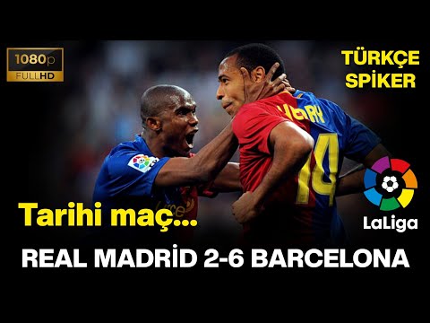 Real Madrid 2-6 Barcelona | 2009 • TÜRKÇE SPİKER • HD