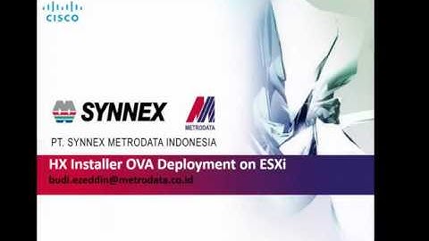 HX Installer OVA Deployment on ESXi by Budi Ezeddin