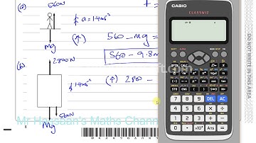 EDEXCEL M1 IAL JAN 2019 Q3   Connected Particles  Lifts