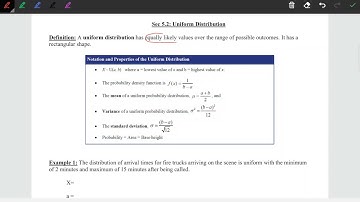 Properties of uniform distributions