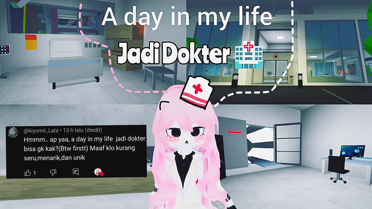A DAY IN MY LIFE jadi dokter 🏥👨‍⚕ || seru bgt jadi dokter 🤭💅 || brookhaven rp 🏡  Indonesia 🇮🇩
