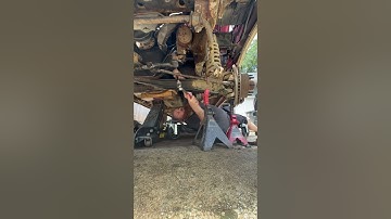 Replacing freeze plugs with the engine still in the truck #tools #mechanic #engine ne