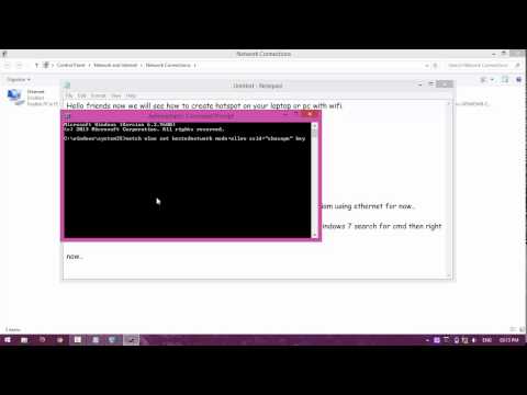 Create hotspot on laptop or wifi PC without software using commands
