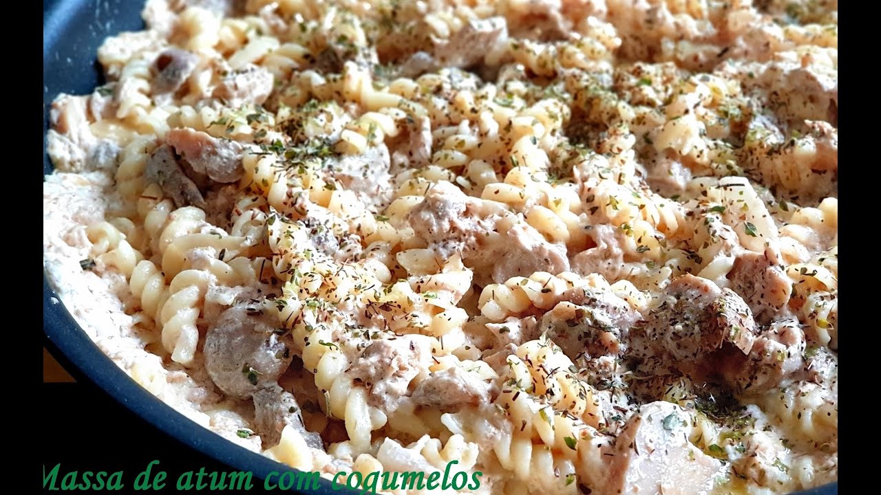 Massa de atum com cogumelos