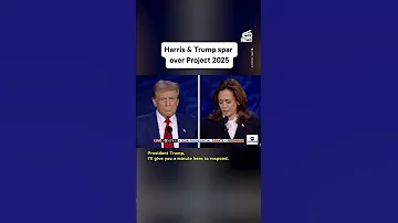 Kamala Harris Donald Trump Spar Over Project 2025 During Debate 