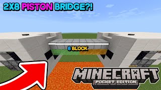 Cara Membuat JEMBATAN OTOMATIS/AUTO BRIDGE 2x8 Di Minecraft PE |Redstone_Tutorial_#31