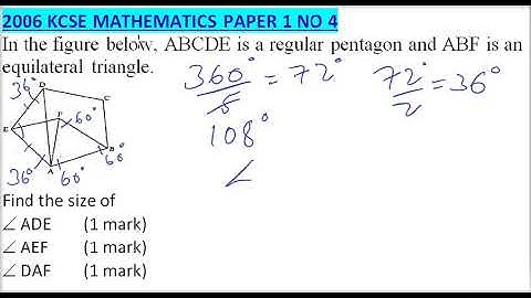 2006 KCSE MATHEMATICS PAPER 1 NO 4