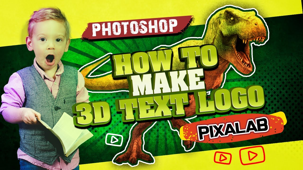 How to make 3D Text Logo in Photoshop Sinhala |  3D Text Effect | PIXALAB LK PIXALABLK