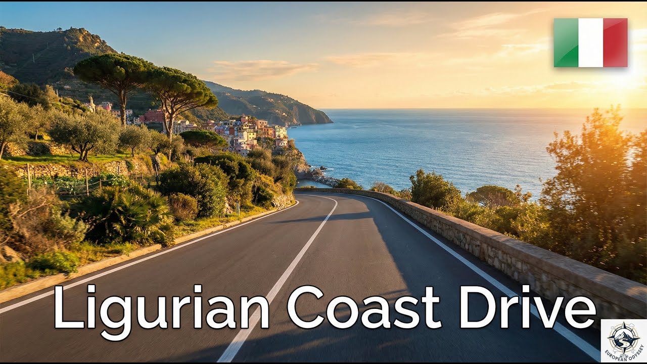 Liguria 4K | Taggia to Alassio | Relaxing Winter Drive