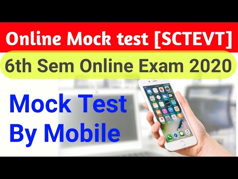 sctevt mock test [By Smartphone] || 6 sem online exam (2020) ||