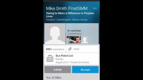 How to reply to an accepted LinkedIn invitation - mobile