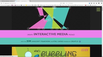 ZIM Bubbling: 30. Lessons 3 - #HTML #Canvas #JavaScript, #CreateJS, #ZIMjs