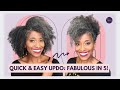 How to Do a QUICK AND EASY UPDO with Natural Hair in 5 minutes!