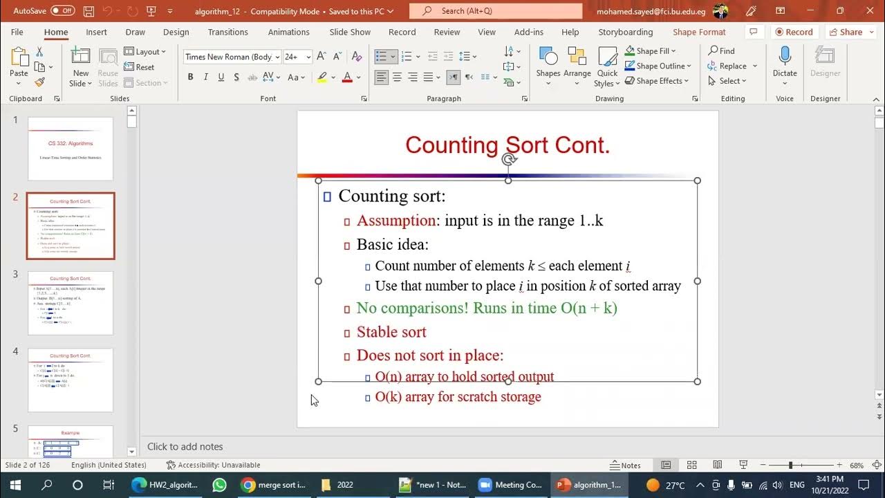 Algorithms - Count Sort - YouTube