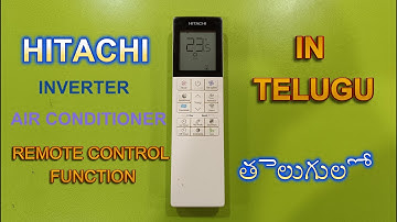 how to use hitachi inverter ac remot in telugu| hitachi inverter ac remote demo in telugu