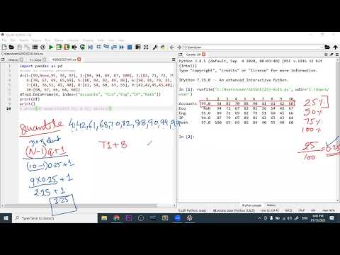 Find quantile on DataFrame in Python. class 12 cbse