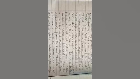 Class-7, Revision lesson, Activity-15, Paragraph on family tree.