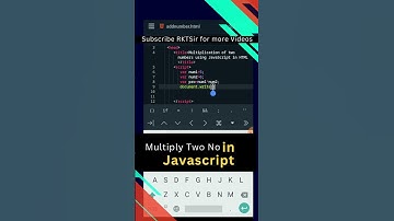 Javascript Multiply two number #javascript #coding @rktsir #shorts