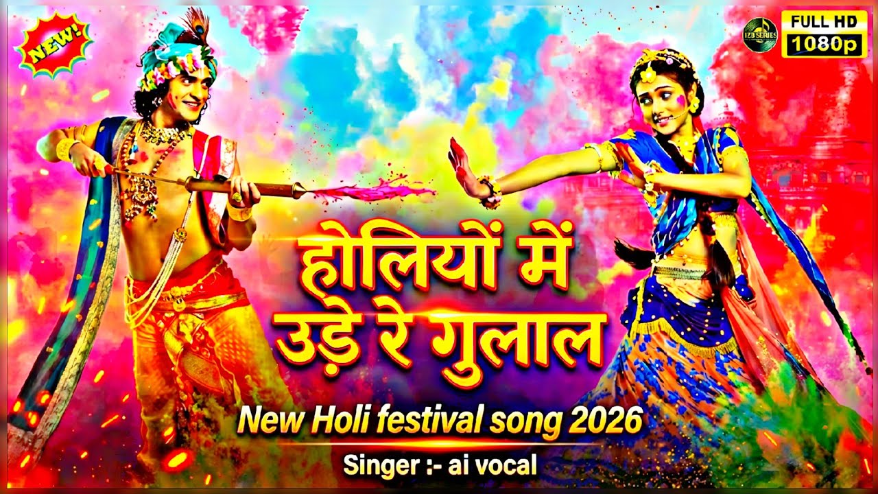 होलियों में उड़े रे गुलाल 🎨 Radha Krishna New Holi Song 2026 | Viral Holi 🫟 | iZB SERIES |