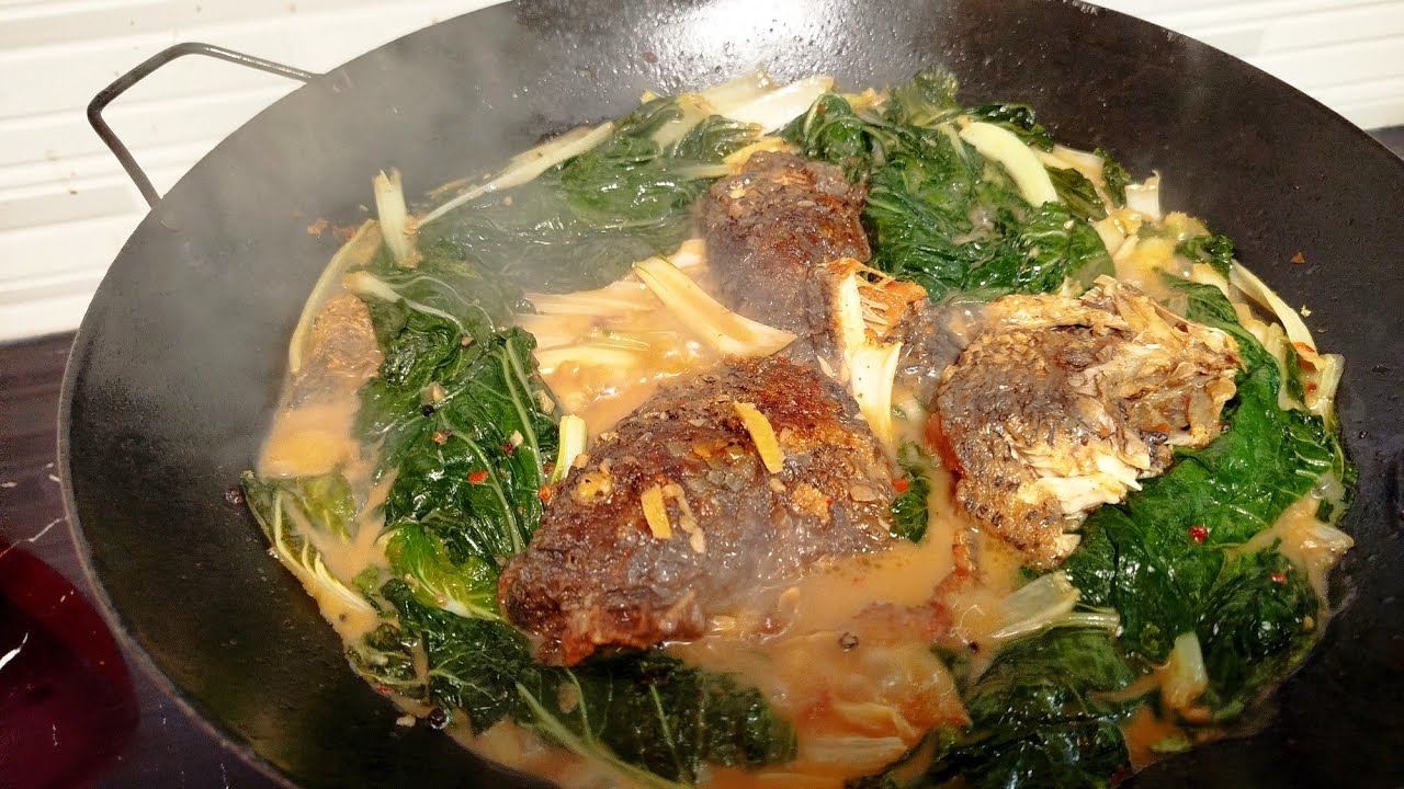 Paano magluto Ng Ginataang fried Tilapia 