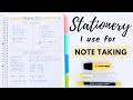 Stationery I Use For Note Taking | Essential + fave note taking supplies!