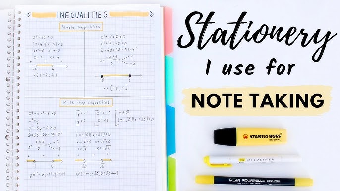 My stationery essentials for note taking - spring 2018