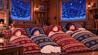 Surviving a Heavy Snowstorm with Family in a Hidden Cabin ❄️🏔️ | Cozy Ghibli ASMR