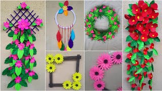 6 Paper Wall hanging | DIY Paper Flower Wall hanging craft Ideas | Paper Wallmate | Home Decoration