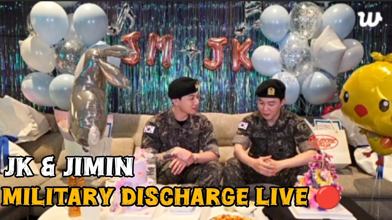 Jungkook and Jimin Military discharge Live 🔴 | end sub | Jimin is sooo