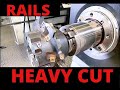 Rails Heavy Machining on CNC Boring Machine.
