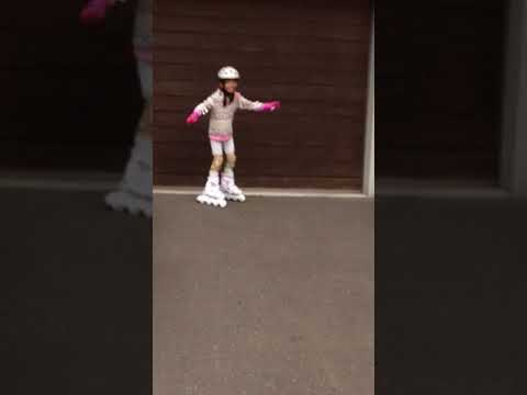 8yo self-taught rollerblade