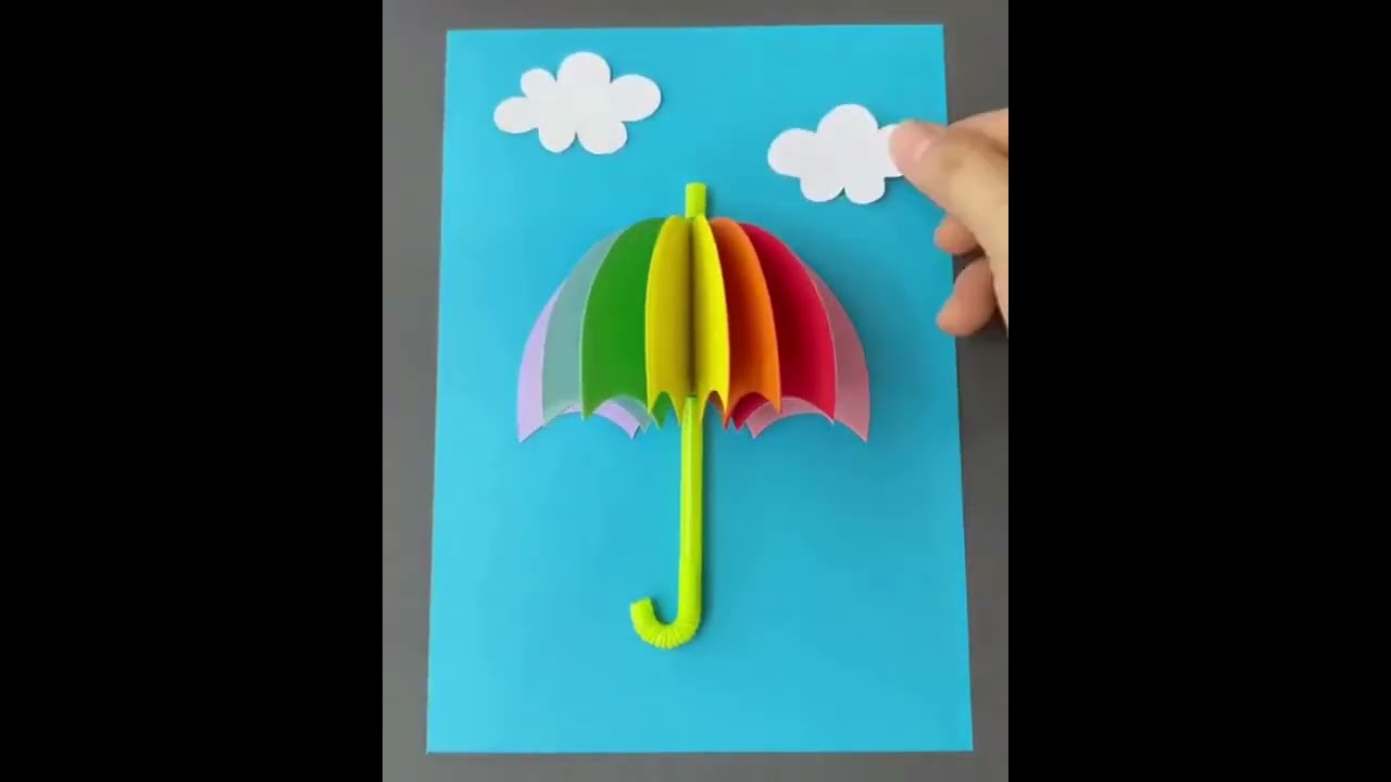How To Make Umbrella Making Paper Crafts Easy For Kids Diy 