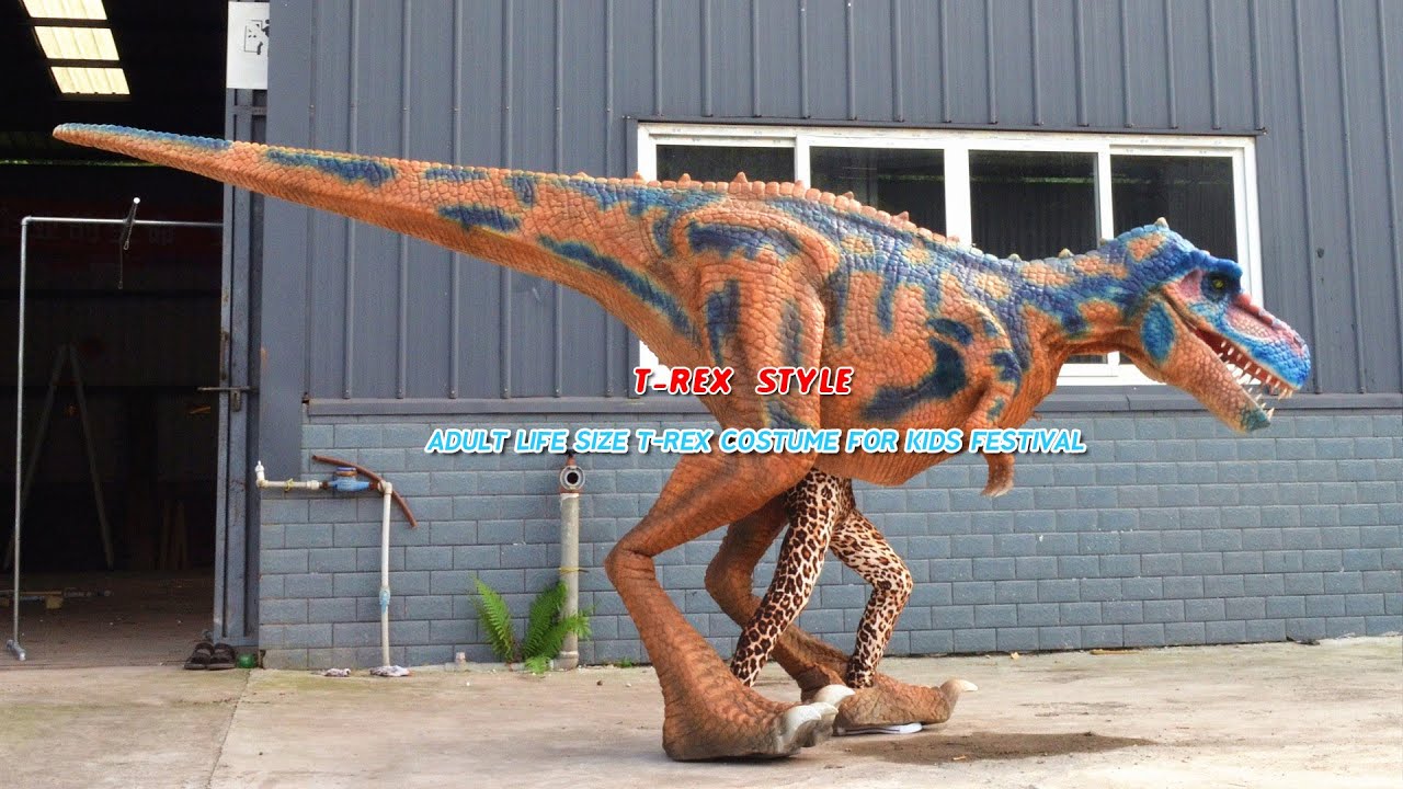 Adult life size T-Rex costume for kids festival