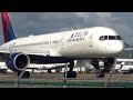 Climbing like a rocket!  Delta Airlines Boeing 757-200 Takeoff from SXM