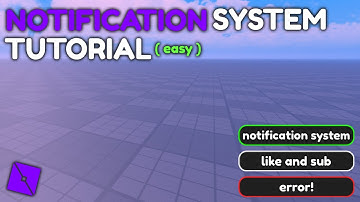 How to make a Notification System in Roblox Studio! (EASY!)
