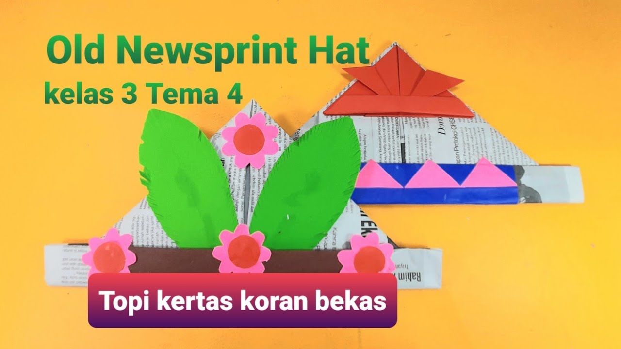 Cara  Membuat  Topi  dari Kertas Koran YouTube